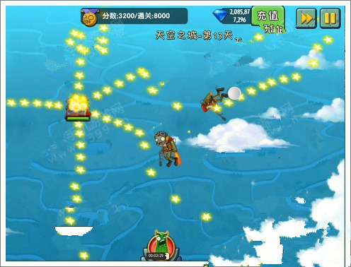 《植物大战僵尸2》天空之城第十三关攻略