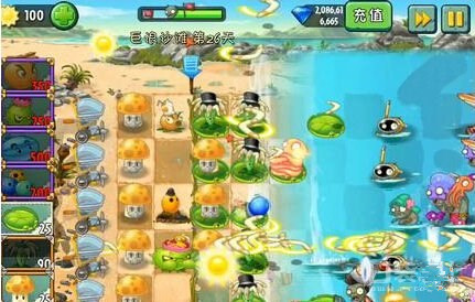 《植物大战僵尸2》巨浪沙滩第二十六关攻略