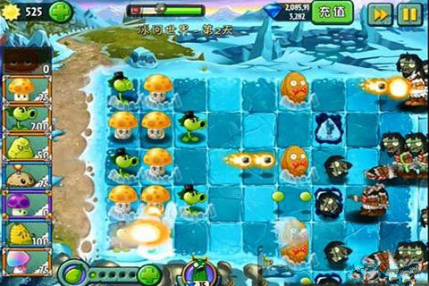 《植物大战僵尸2》冰河世界第二关攻略