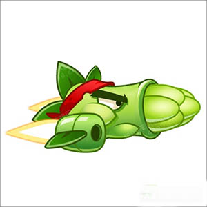 《植物大战僵尸2》植物图鉴之芦笋战机（天空之城）