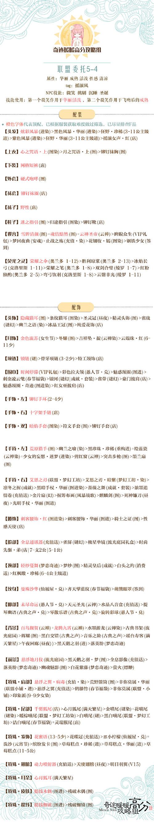 《奇迹暖暖》【联盟委托】5-4学习唱歌的前提攻略
