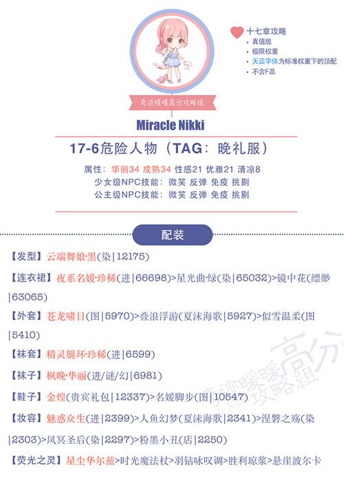 《奇迹暖暖》【少女级】17-6危险人物S攻略