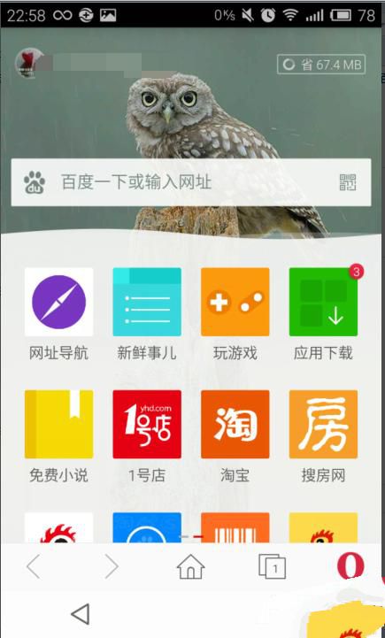 《欧朋浏览器》屏幕旋转的设置方法介绍