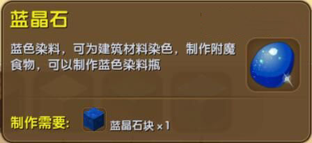 《迷你世界》蓝晶石合成表图鉴
