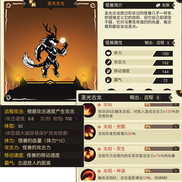 《超进化物语》圣光古龙怪兽图鉴
