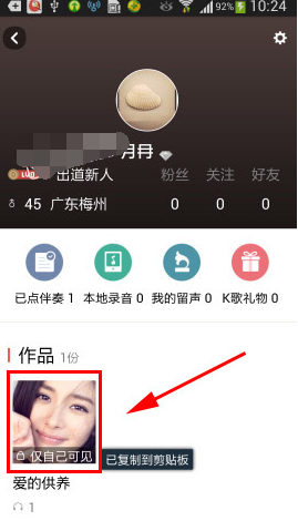《全民K歌》私密公开规则说明