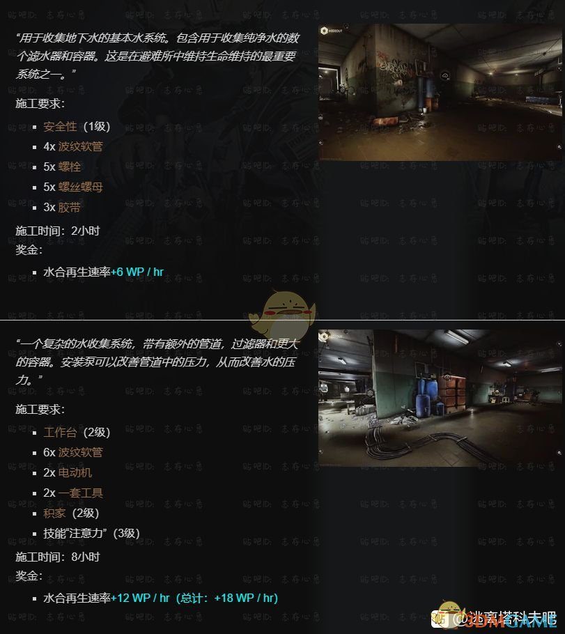 《逃离塔科夫》藏身处集水器提升所需条件一览