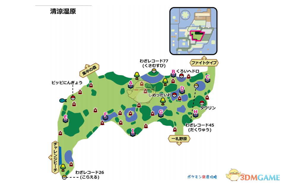《宝可梦：剑/盾》清凉湿原全巢穴信息一览