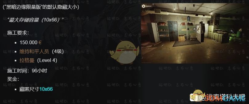 《逃离塔科夫》藏身处仓库提升所需条件一览