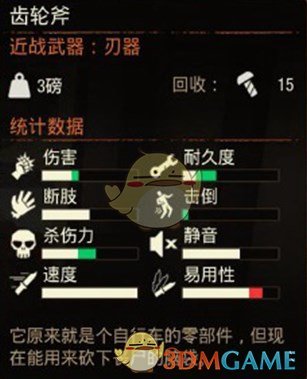 《腐烂国度2》齿轮斧武器属性分享