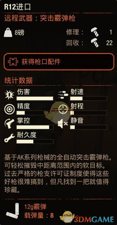 《腐烂国度2》R12进口突击霰弹枪属性分享
