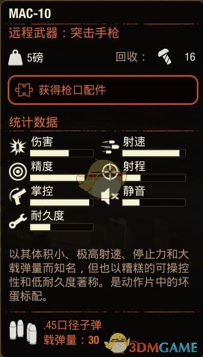 《腐烂国度2》MAC10冲锋枪属性分享