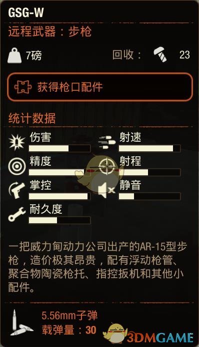 《腐烂国度2》GSG-W步枪属性分享