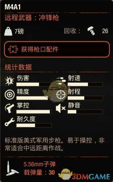 《腐烂国度2》M4A1步枪属性分享