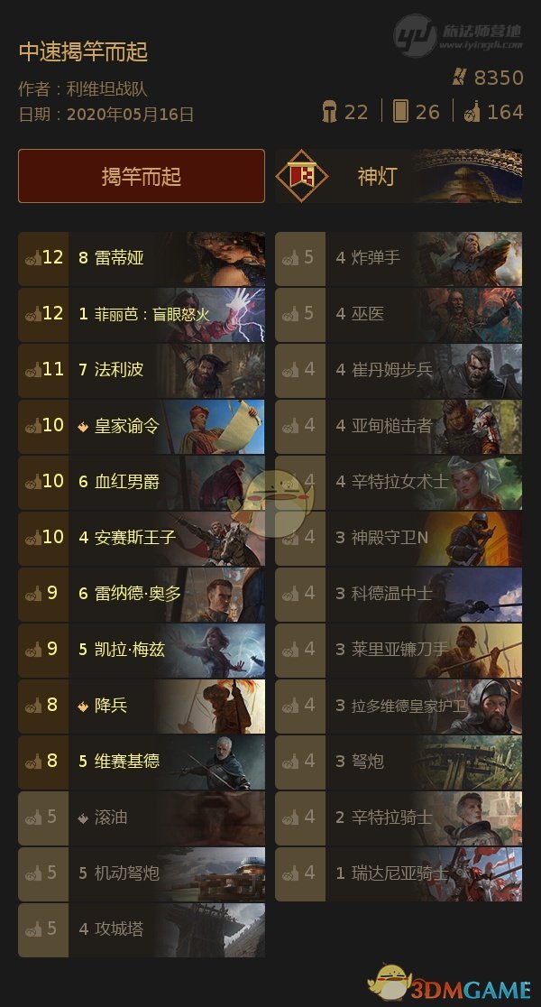 《巫师之昆特牌》【中速揭竿而起】打法分享