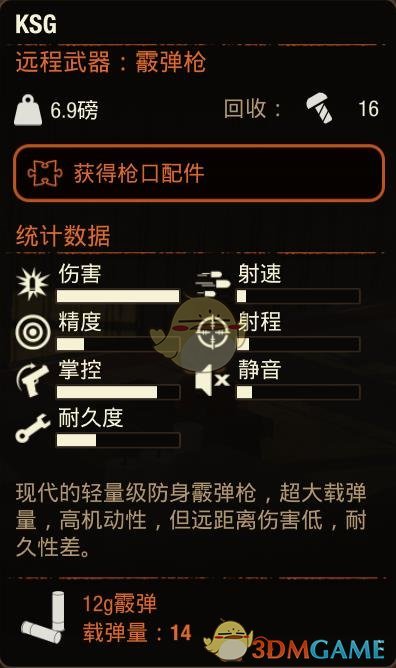 《腐烂国度2》KSG霰弹枪属性分享
