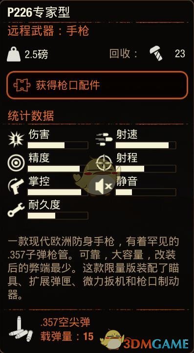《腐烂国度2》P226专家型手枪属性分享