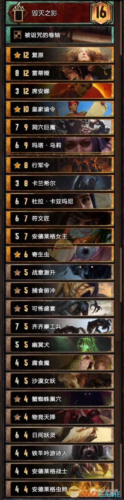 《巫师之昆特牌》娱乐向【宇宙挖宝怪兽】卡组分享
