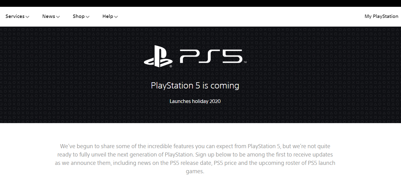 PS5官网上线！发布时间公布