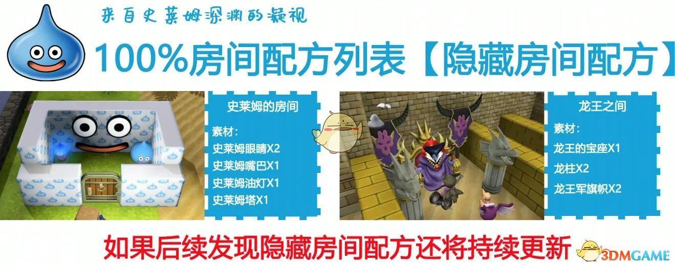 《勇者斗恶龙创世小玩家2》全配方一览 全房间设计图指南