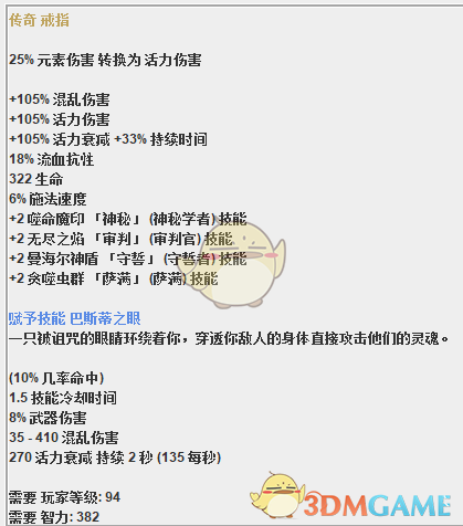 《恐怖黎明》葫芦娃戒指属性一览