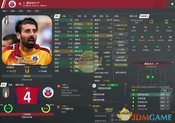 《足球经理2020》曼努埃尔卢属性介绍一览