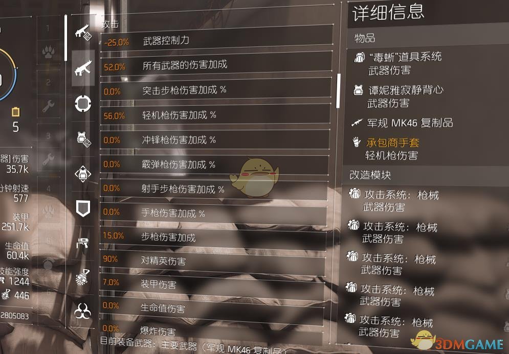 《全境封锁2》TU6机枪套配装指南
