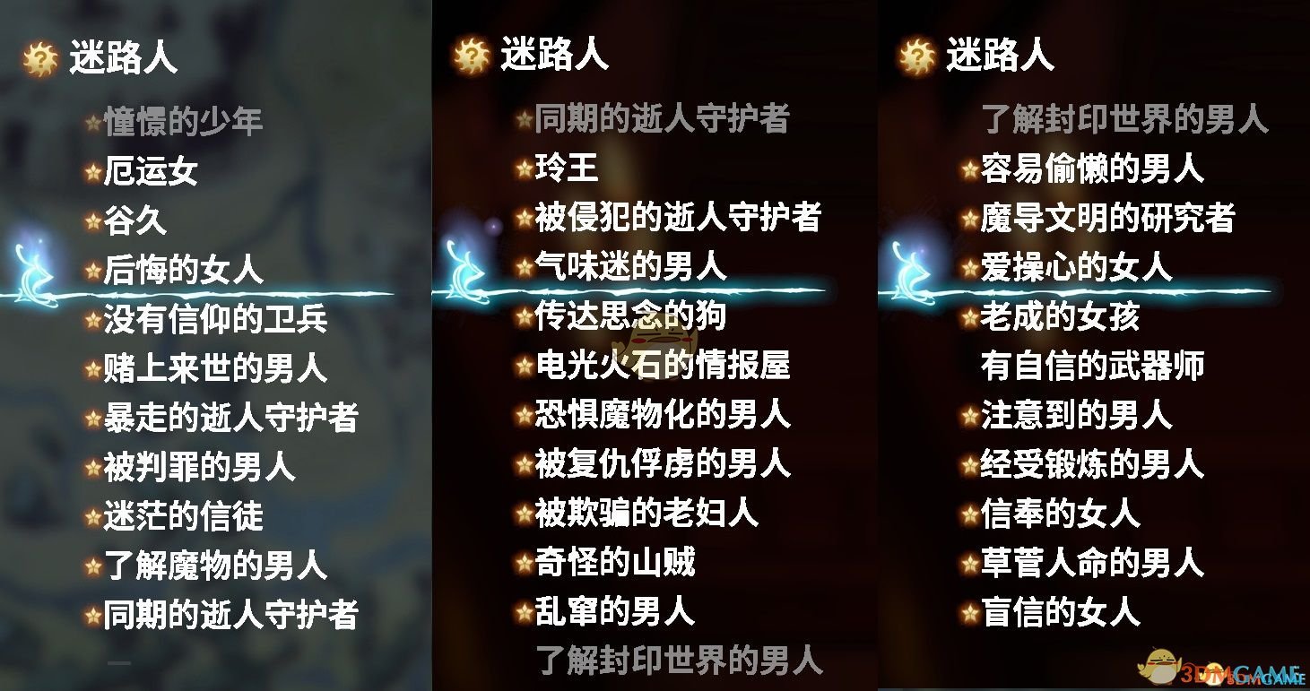 《鬼哭邦》全迷路人支线列表分享