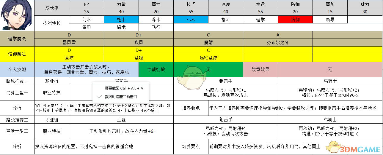 《火焰纹章：风花雪月》萨米亚属性及路线规划分享