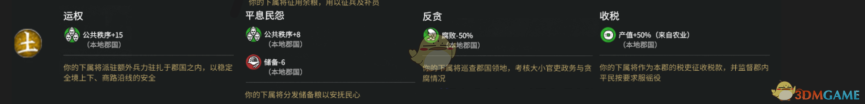 《全面战争：三国》土系差事类型分享