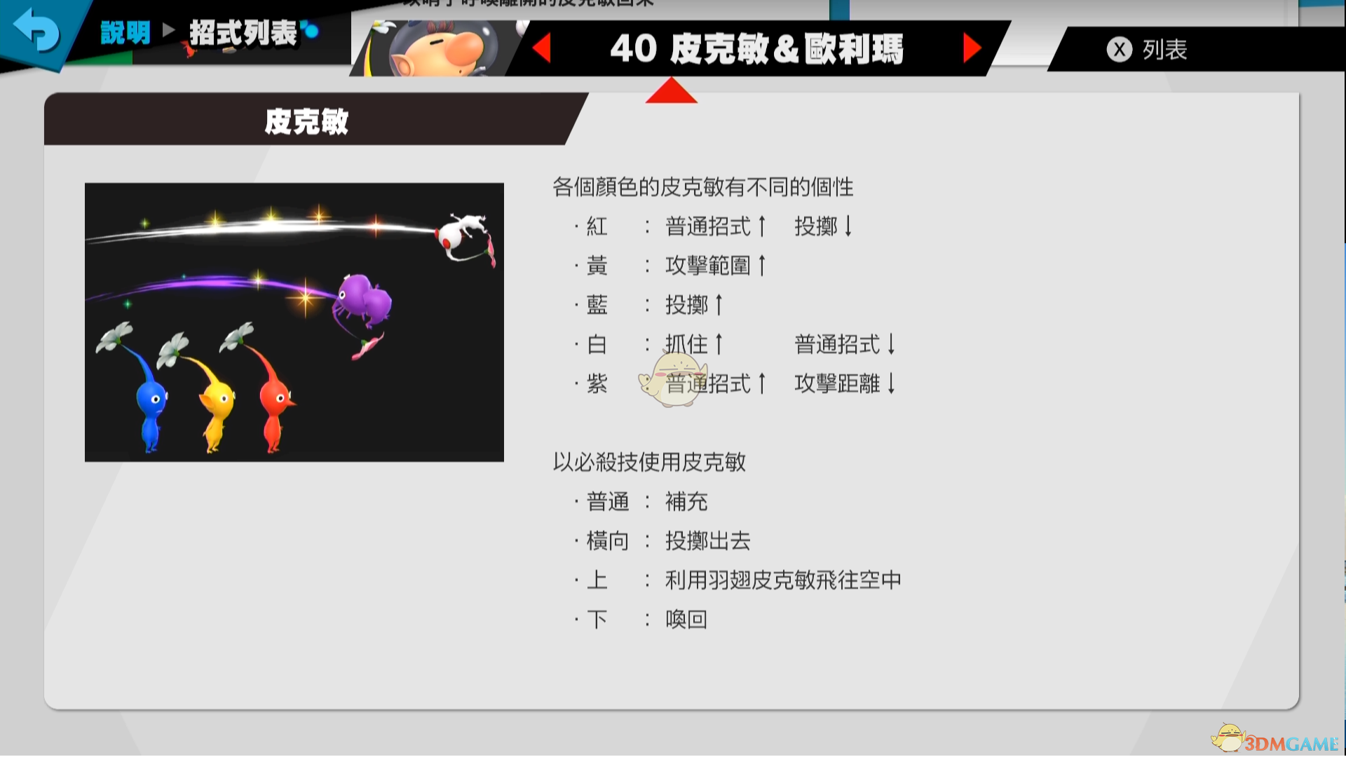 《任天堂明星大乱斗特别版》皮克敏&欧力马使用技巧