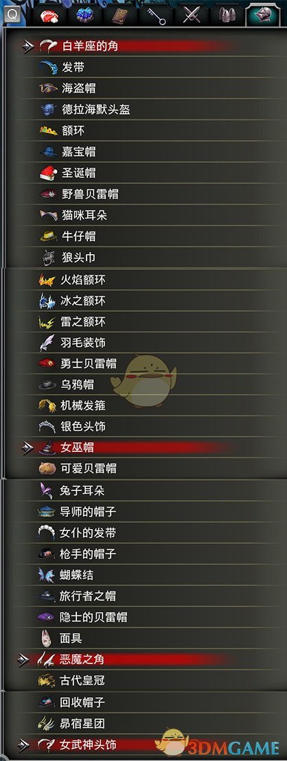 《赤痕：夜之仪式》全头盔列表分享