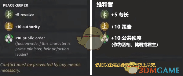 《全面战争：三国》维和者属性一览