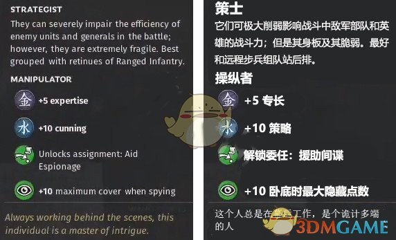 《全面战争：三国》水属性操纵者先天属性一览