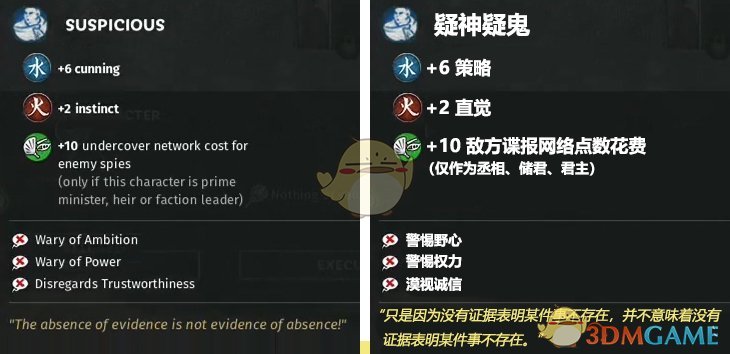 《全面战争：三国》疑神疑鬼特性效果一览