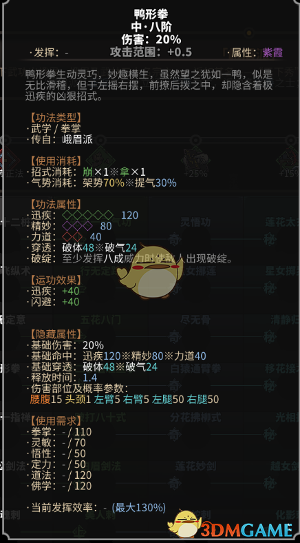 《太吾绘卷》峨眉派拳掌功法一览