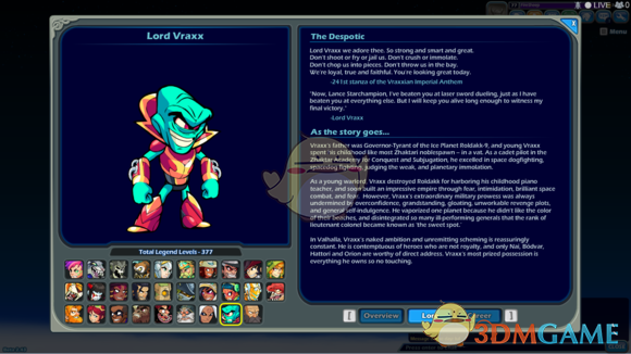 《格斗哈拉》Lord Vraxx背景故事介绍