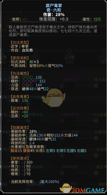 《太吾绘卷》血犼教拳掌功法一览