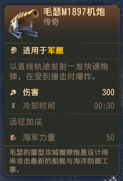 《纪元1800》传奇物品毛瑟M1897机炮属性一览
