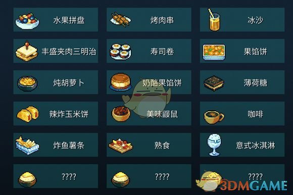 《纷乱深渊》全食谱一览