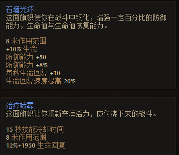 《恐怖黎明》石墙之旗属性一览
