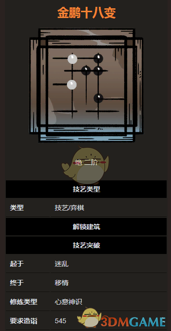 《太吾绘卷》弈棋技艺之金鹏十八变