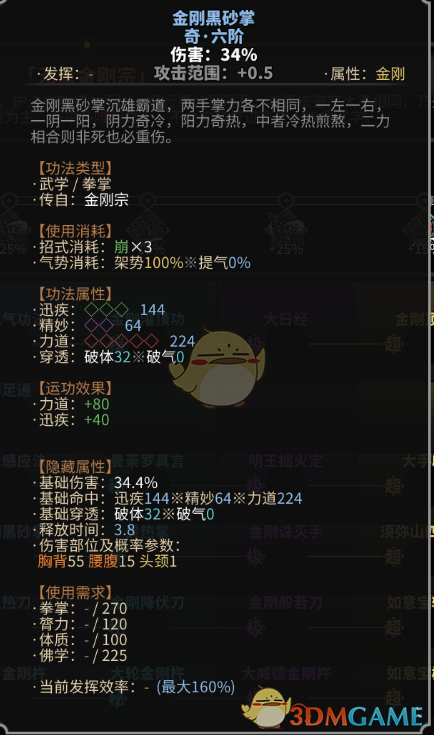 《太吾绘卷》无量金刚宗拳掌功法一览