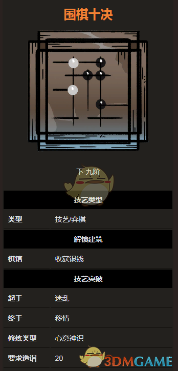 《太吾绘卷》弈棋技艺之围棋十决