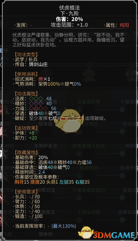 《太吾绘卷》长兵器功法一览之铸剑山庄