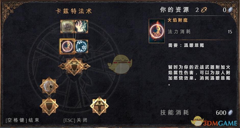 《物质世界》卡兹特法术可学技能介绍