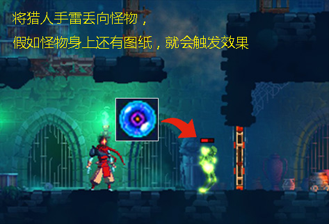 《死亡细胞》猎人手雷收集图纸的方法
