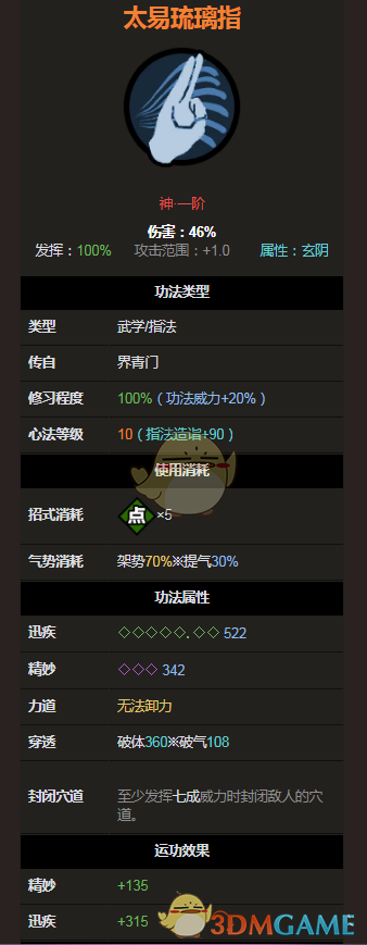 《太吾绘卷》指法神一品之太易琉璃指
