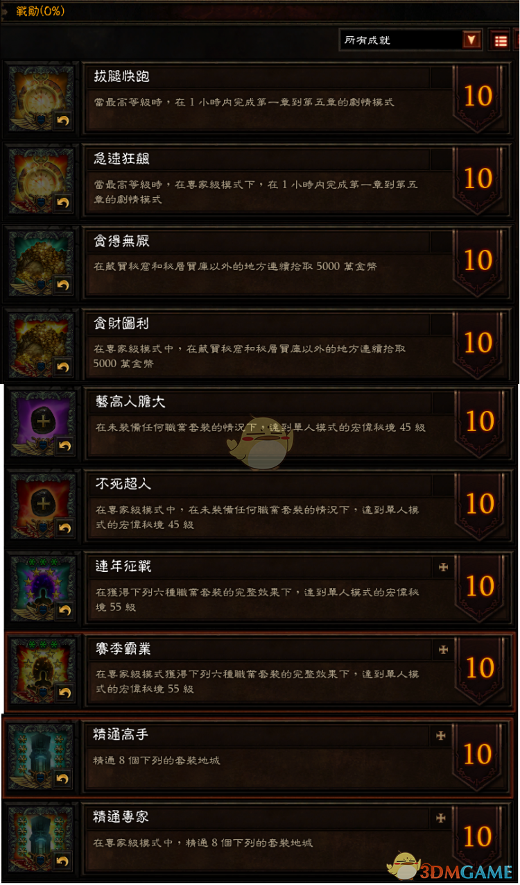 《暗黑破坏神3》第十七赛季征服成就一览