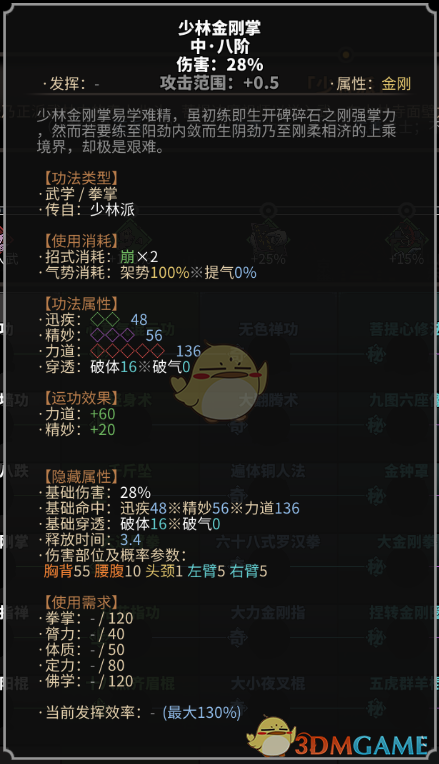 《太吾绘卷》少林派拳掌功法一览